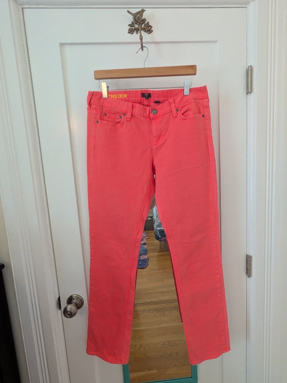 EUC J. Crew Matchstick Stretch Skinny Jeans in Coral Size 30